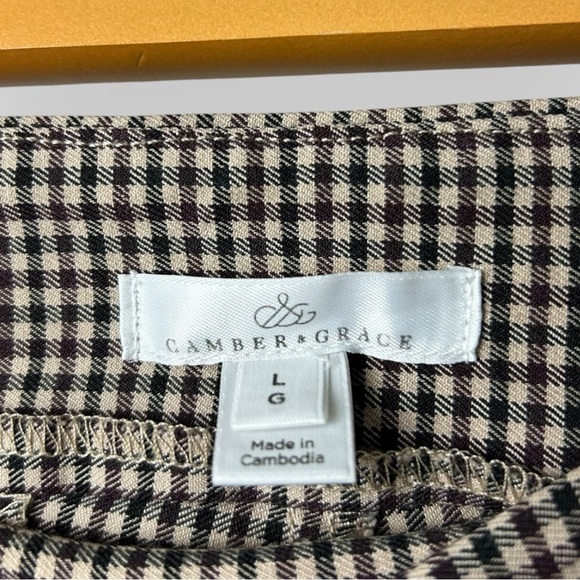 Camber & Grace Plaid Skinny Pull On Pants L - Picture 7 of 8